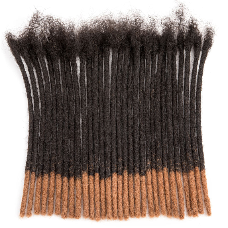 CCLG Tips Color Human Hair loc Extensions 100% human hair Handmade Locs For Men and Women 0.4-0.6cm Thickness loc journey