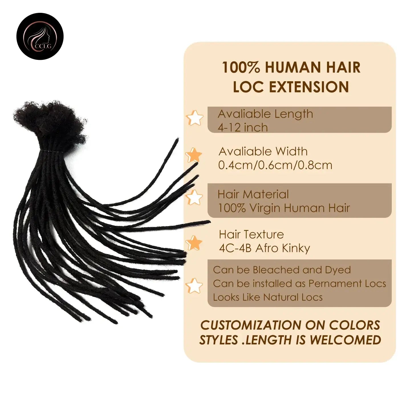 human hair loc extension