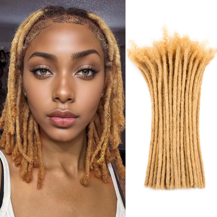 CCLG 8inch Full color  Hair Dreadlocks Extensions 100% human hair Handmade Locs For Men and Women 0.4cm-0.8cm Thickness