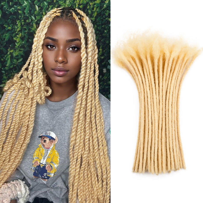 CCLG 8inch Full color  Hair Dreadlocks Extensions 100% human hair Handmade Locs For Men and Women 0.4cm-0.8cm Thickness